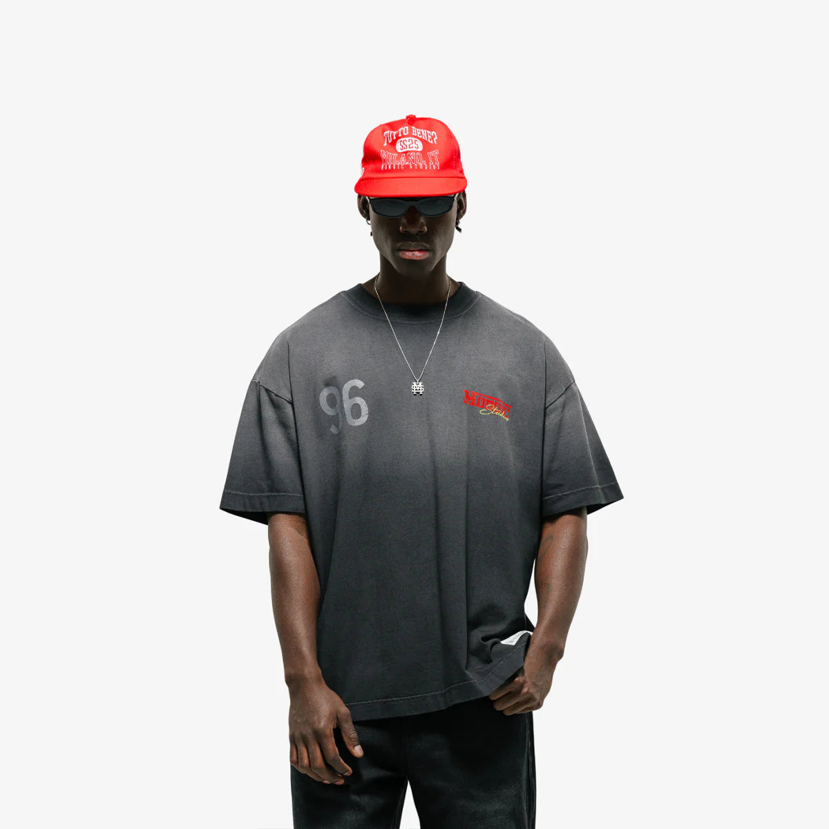 Monoic Camiseta Oversized Fit Monza - Negro Desgastado