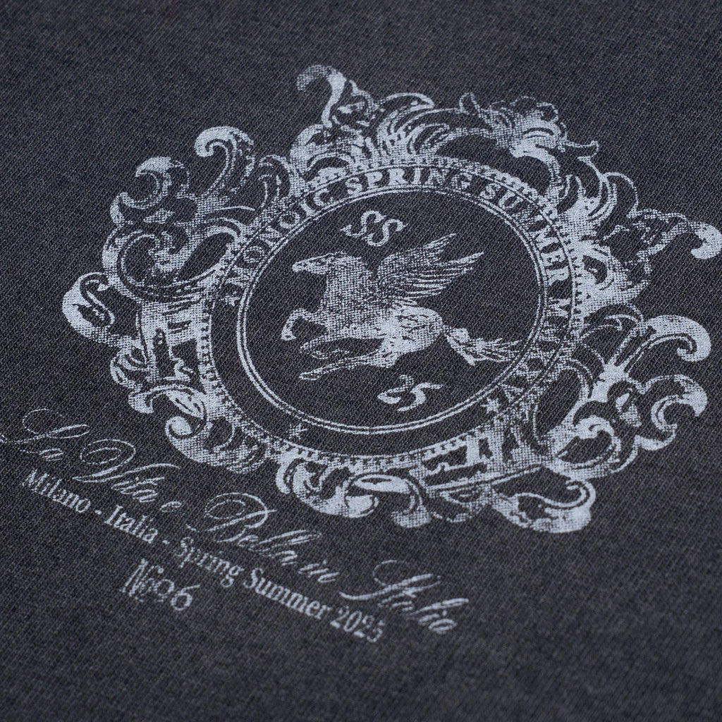 Monoic Camiseta Oversized Cavallo - Negro Desgastado