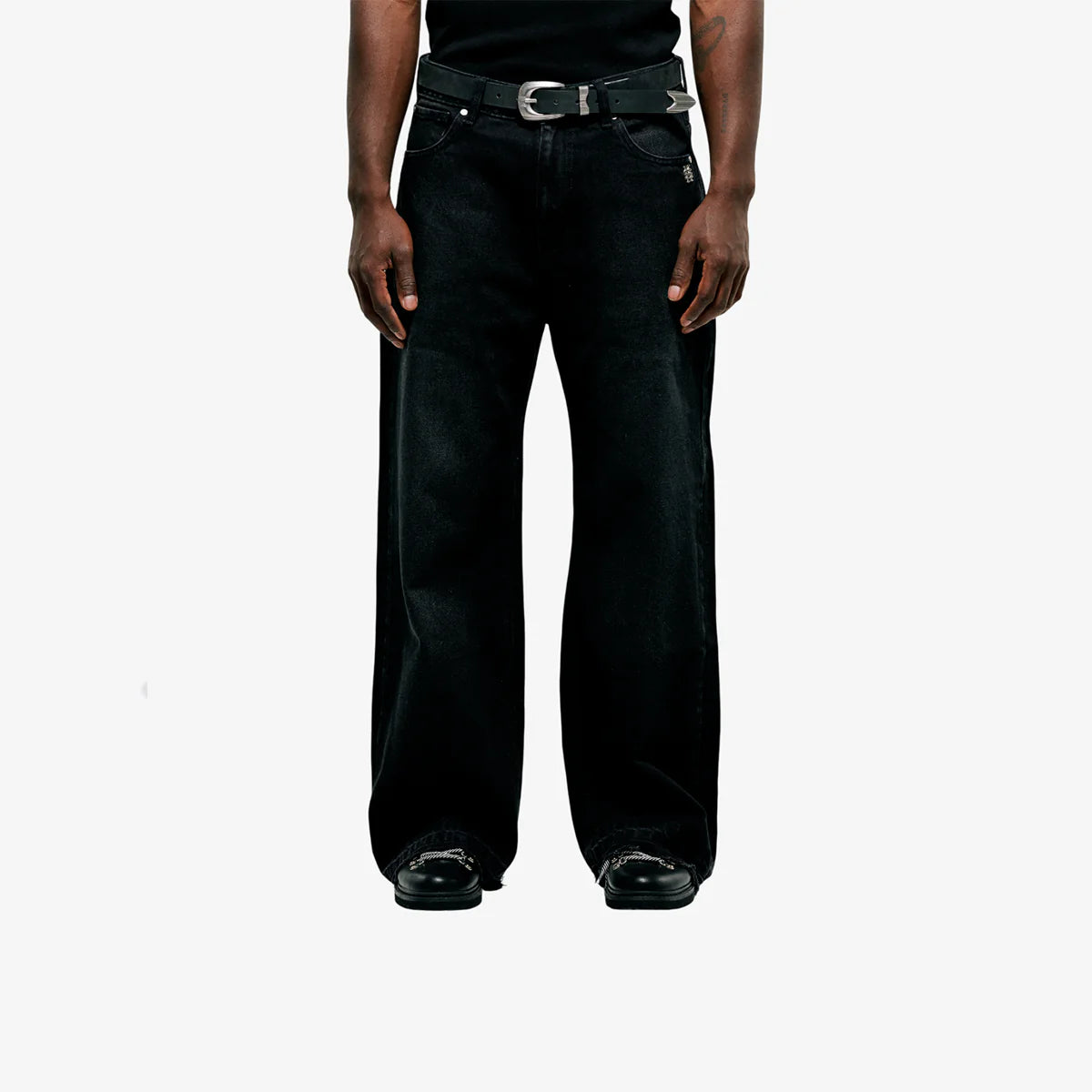 Monoic Flared Pants - Negro Desgastado
