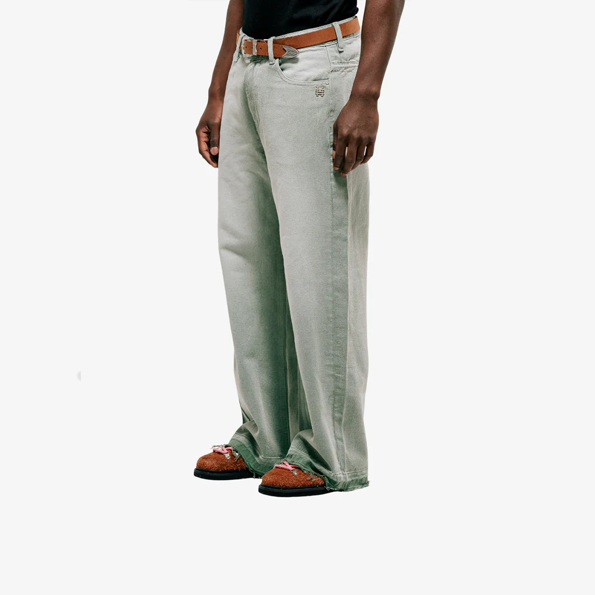 Monoic Flared Pants - Verde Oliva Desgastado