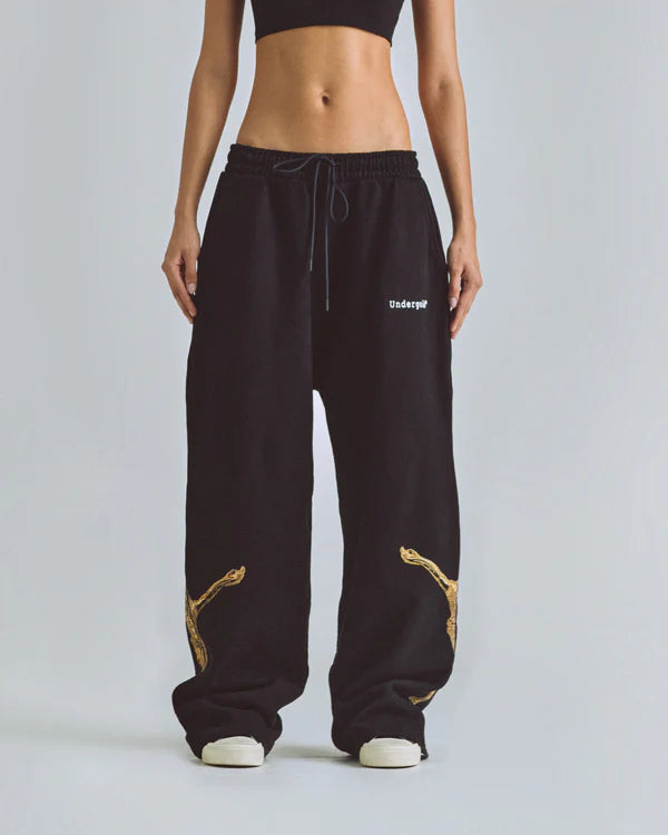 Undergold The Path Golden Christ Straightpants Black