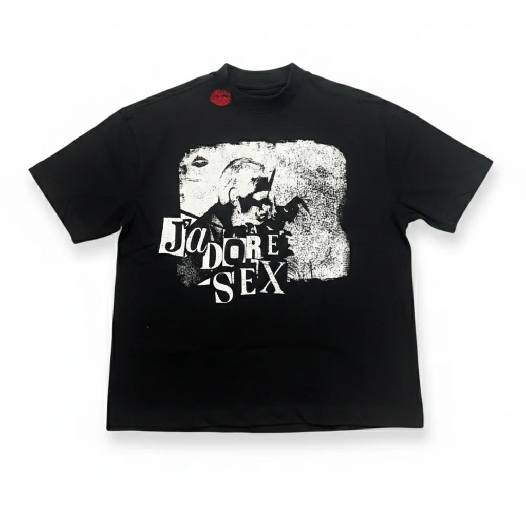Sinners j'adore sex vintage black t-shirt