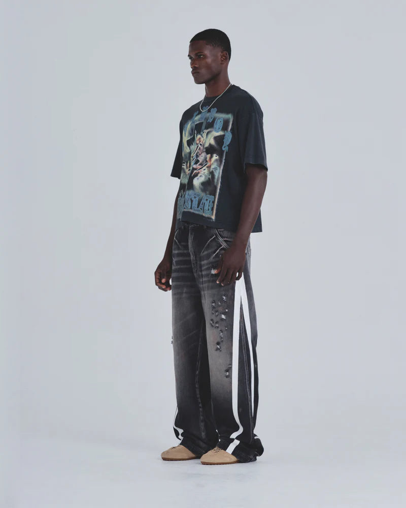Undergold Holy State Divinity Boxy Fit Tshirt Vintage Black