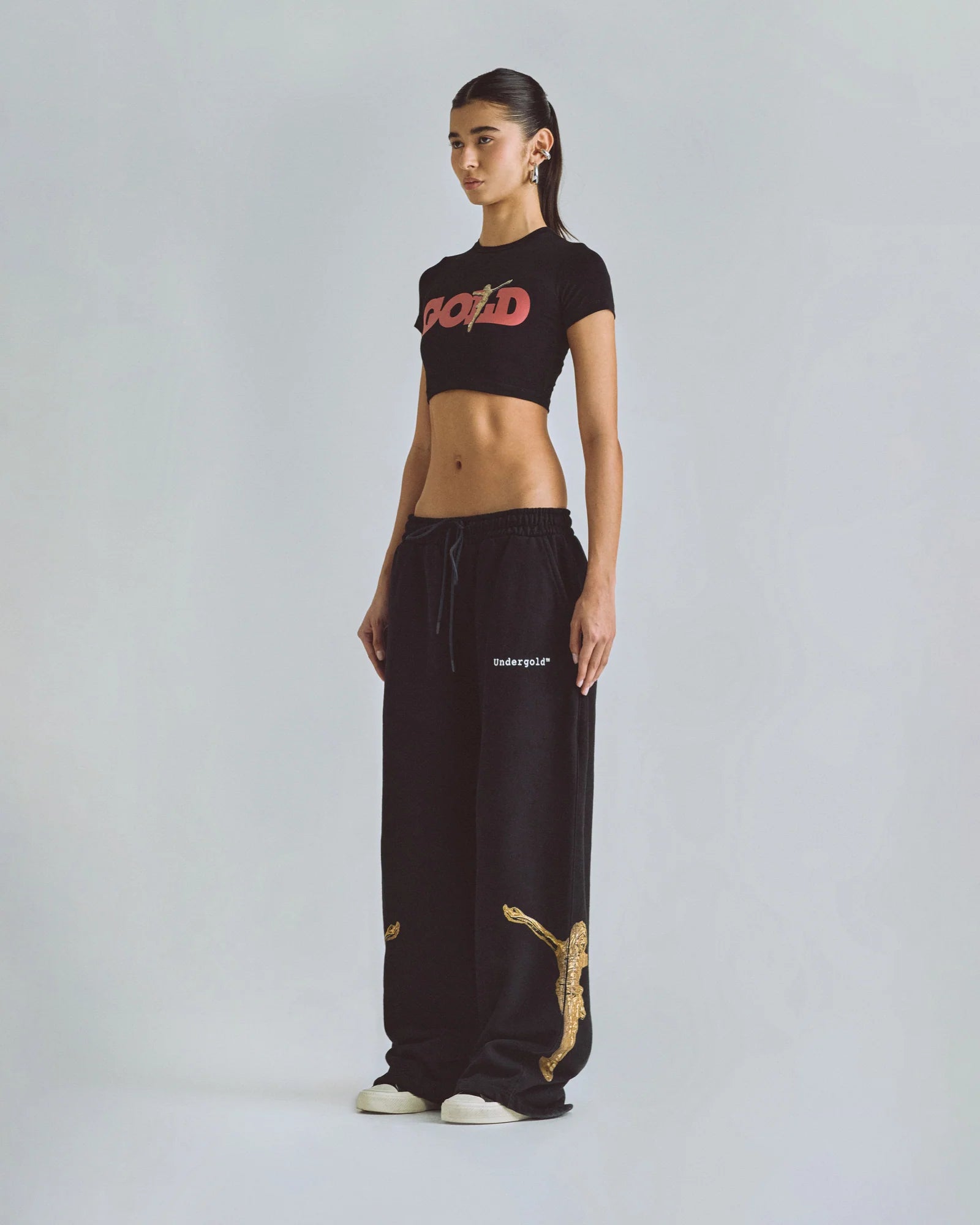 Undergold The Path Golden Christ Straightpants Black