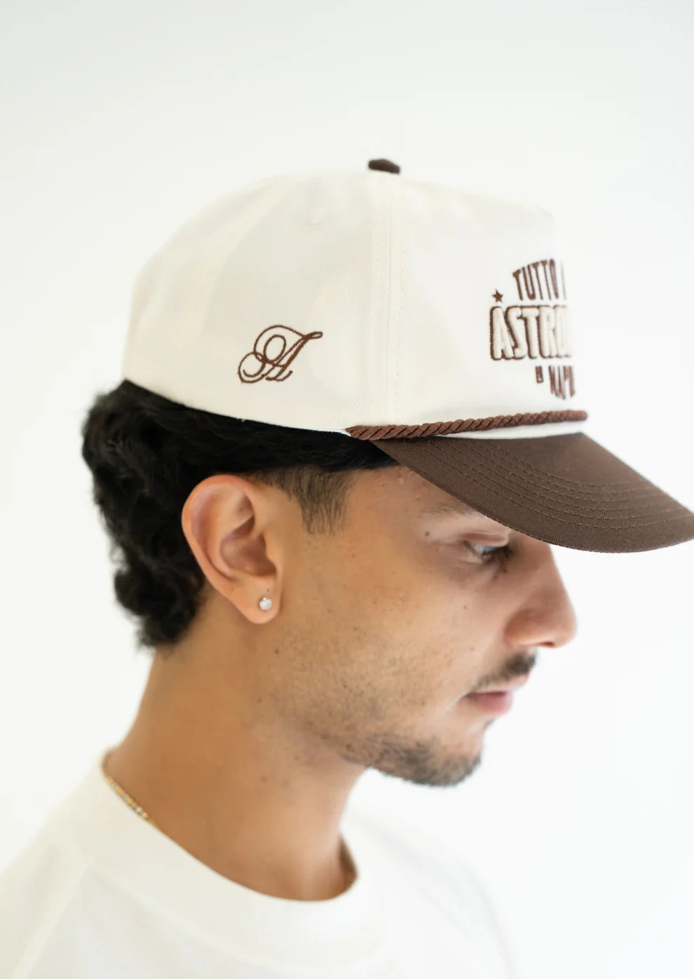 Astronomic Gorra Golfer Napoli - Crema y Café