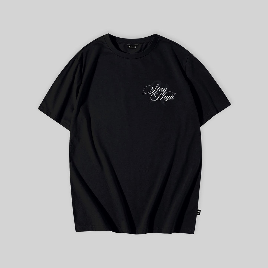 Hooded Stay High Black T-Shirt