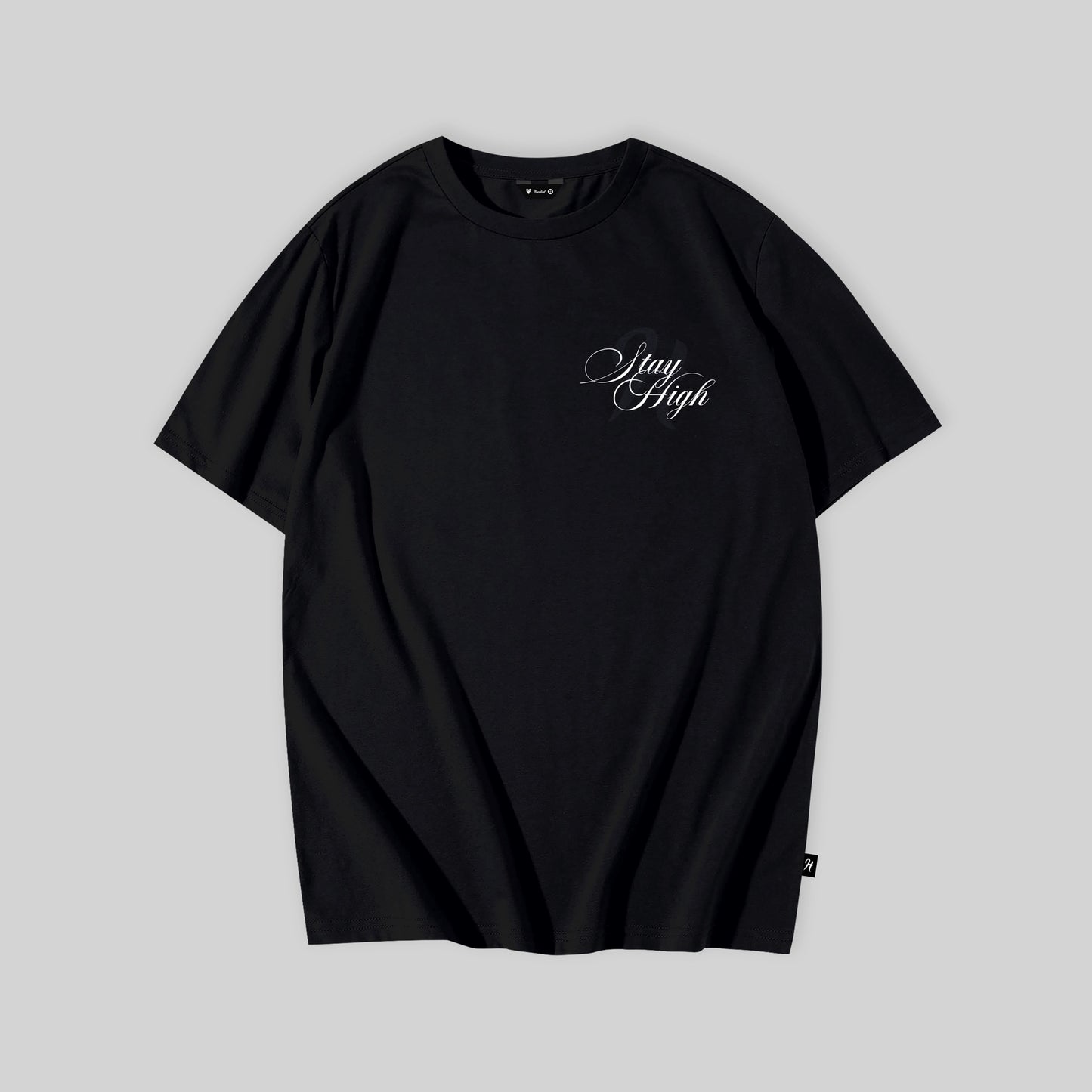 Hooded Stay High Black T-Shirt