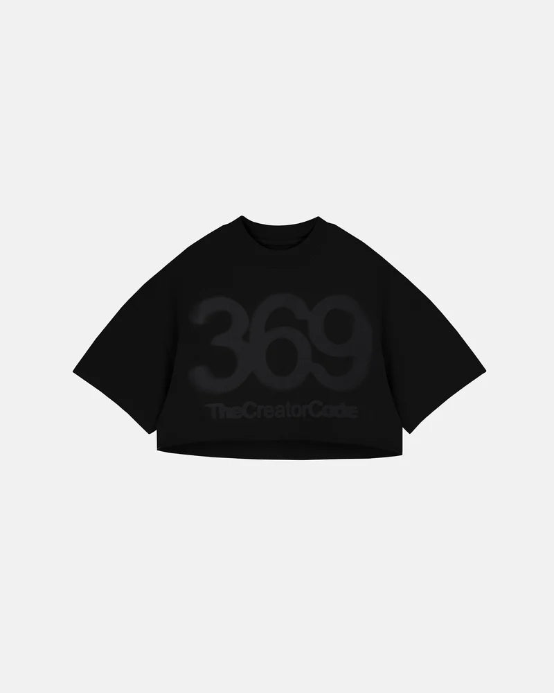 Undergold Stardust Code Crop Top Black