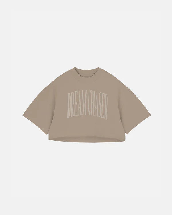 Undergold echoes dream chaser crop top light brown