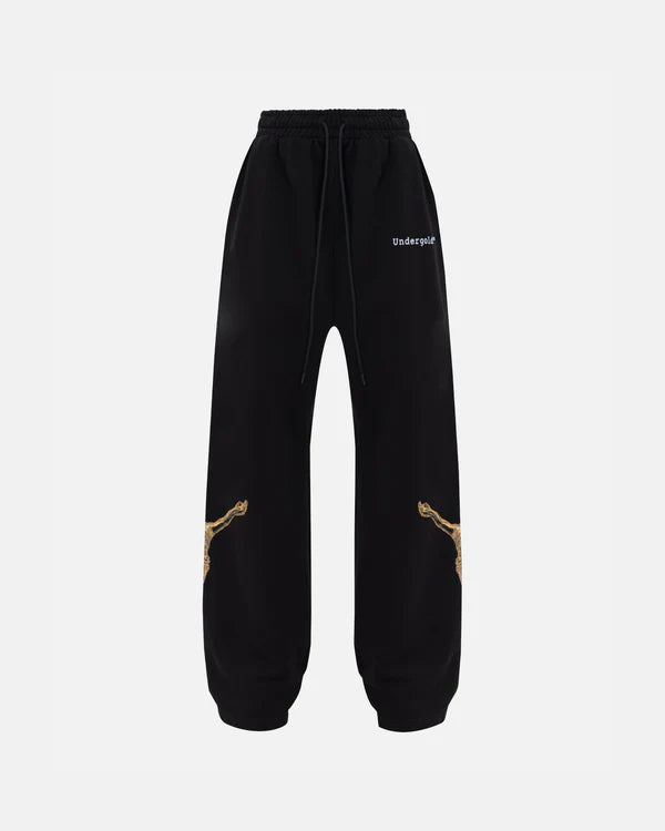 Undergold The Path Golden Christ Straightpants Black