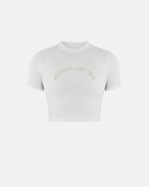 Undergold Capsule Blessed Are You Baby Tee White