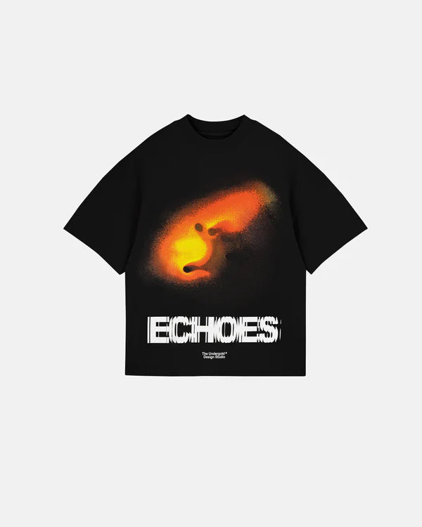 Undergold echoes pulse boxy fit tshirt black