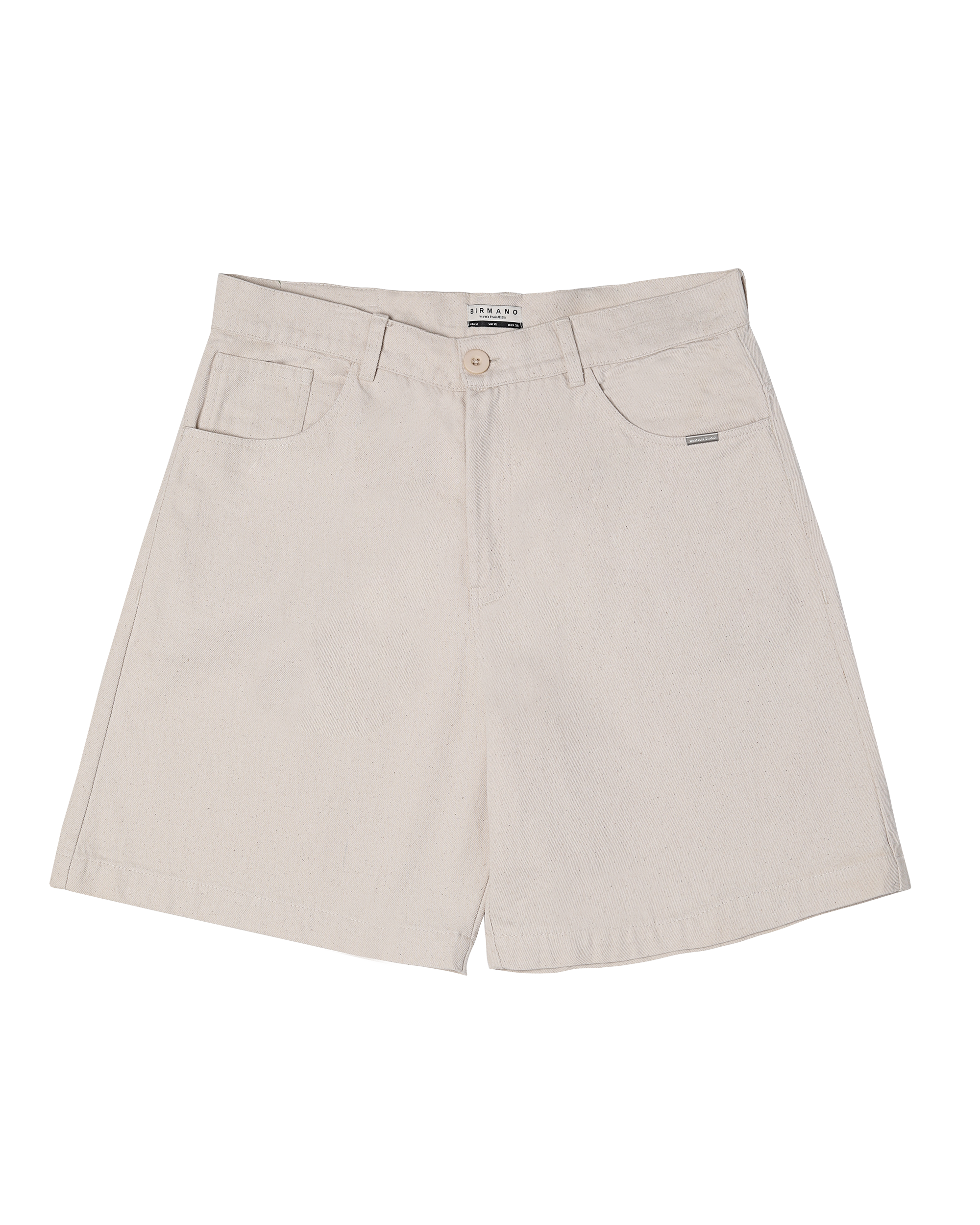 Birmano native cream denim short