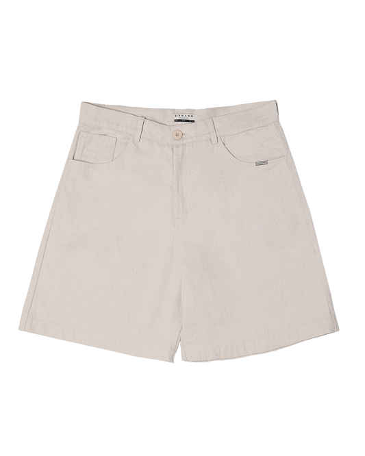Birmano native cream denim short