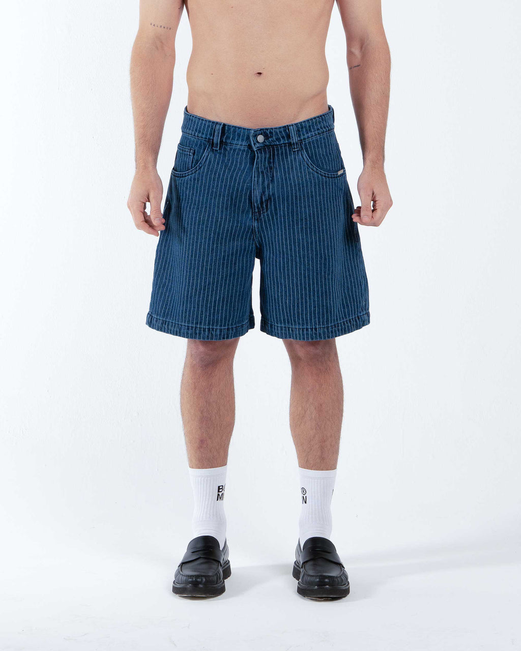 Birmano native denim stripe short