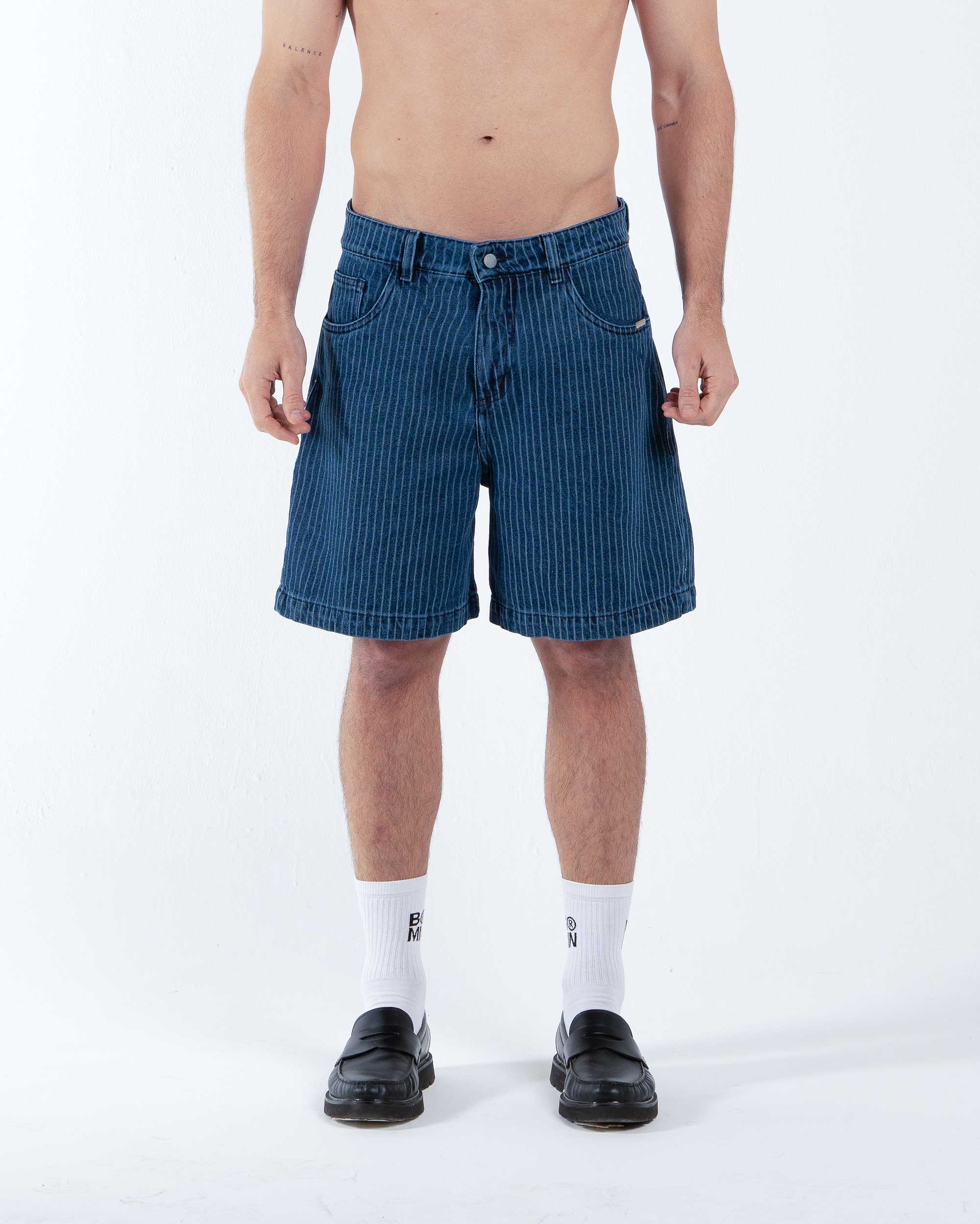 Birmano native denim stripe short