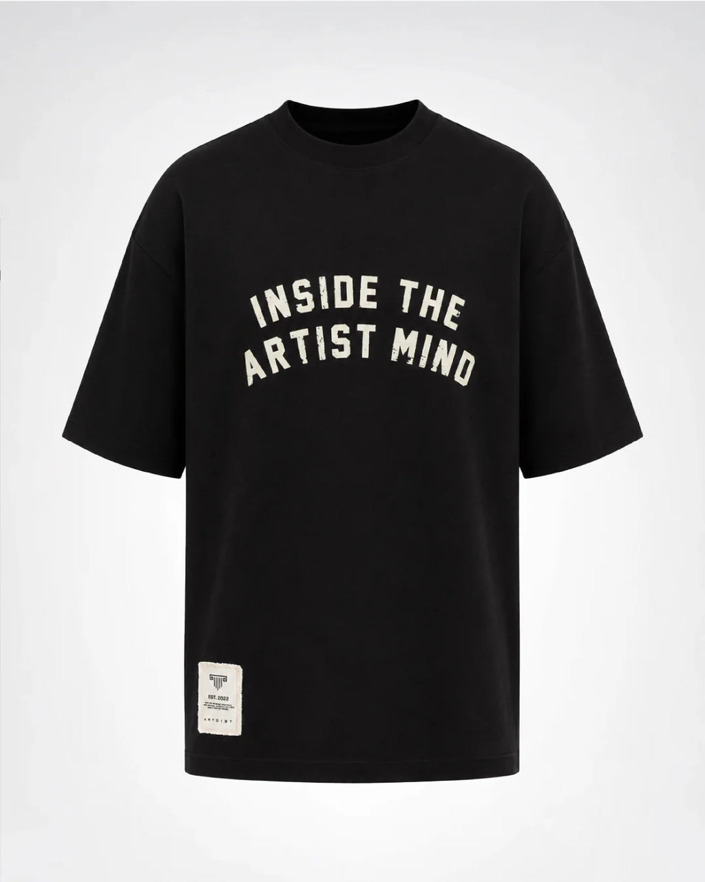Artdist Mind Black Semioversized Fit T-Shirt