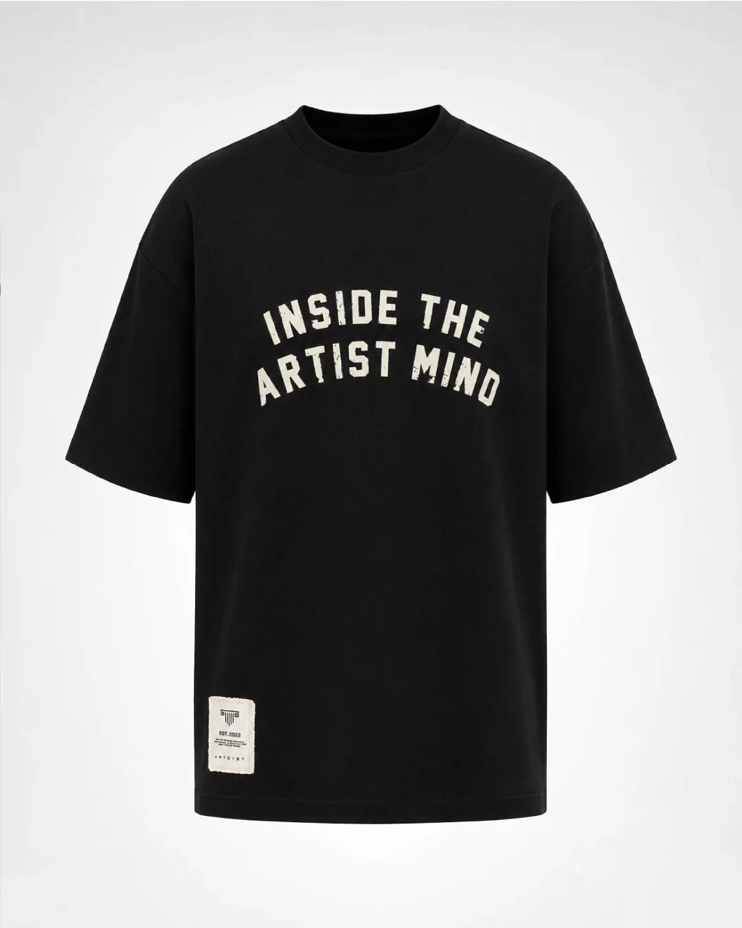 Artdist Mind Black Semioversized Fit T-Shirt