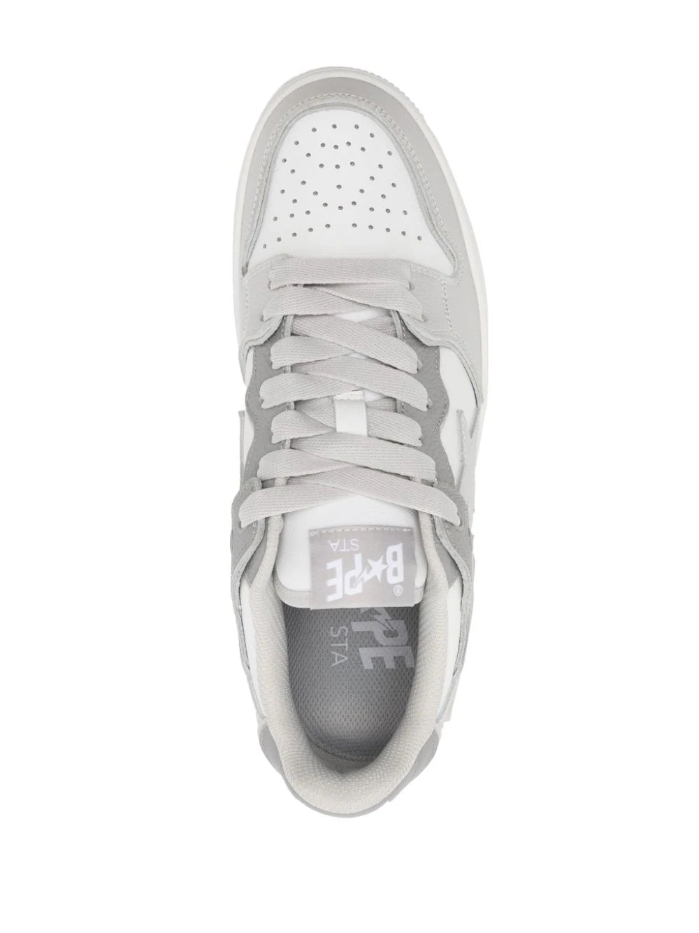 BAPE White & Gray Sk8 Sta #5 Sneakers