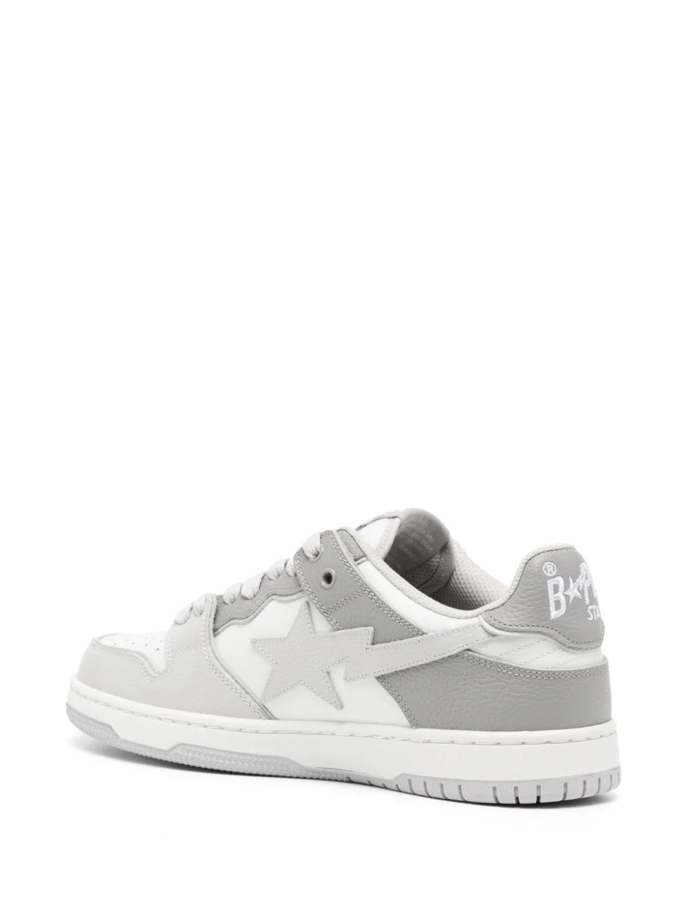 BAPE White & Gray Sk8 Sta #5 Sneakers