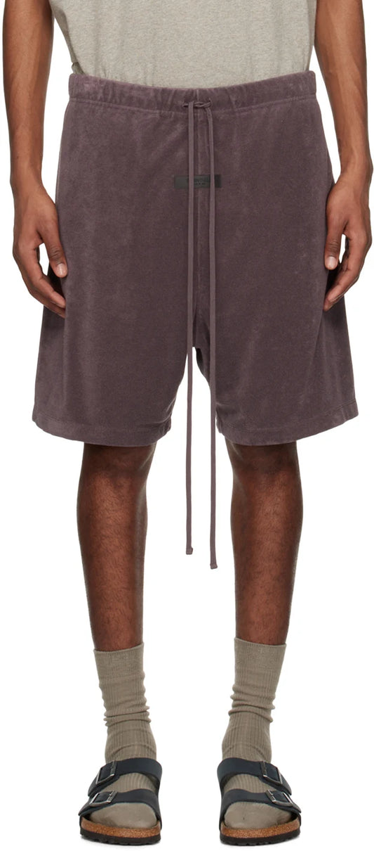 Essentials Purple Drawstring Shorts