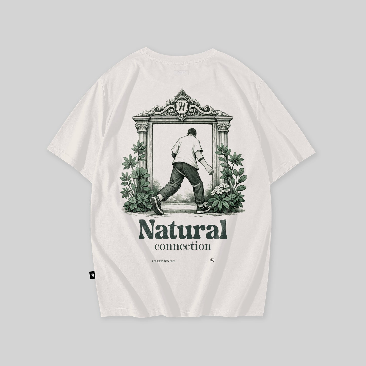 Hooded Natural Cream T-Shirt