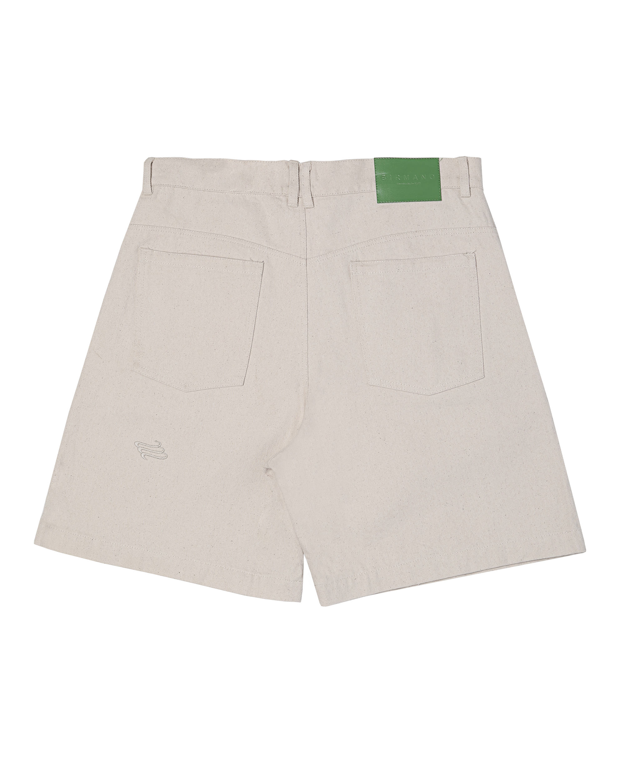 Birmano native cream denim short