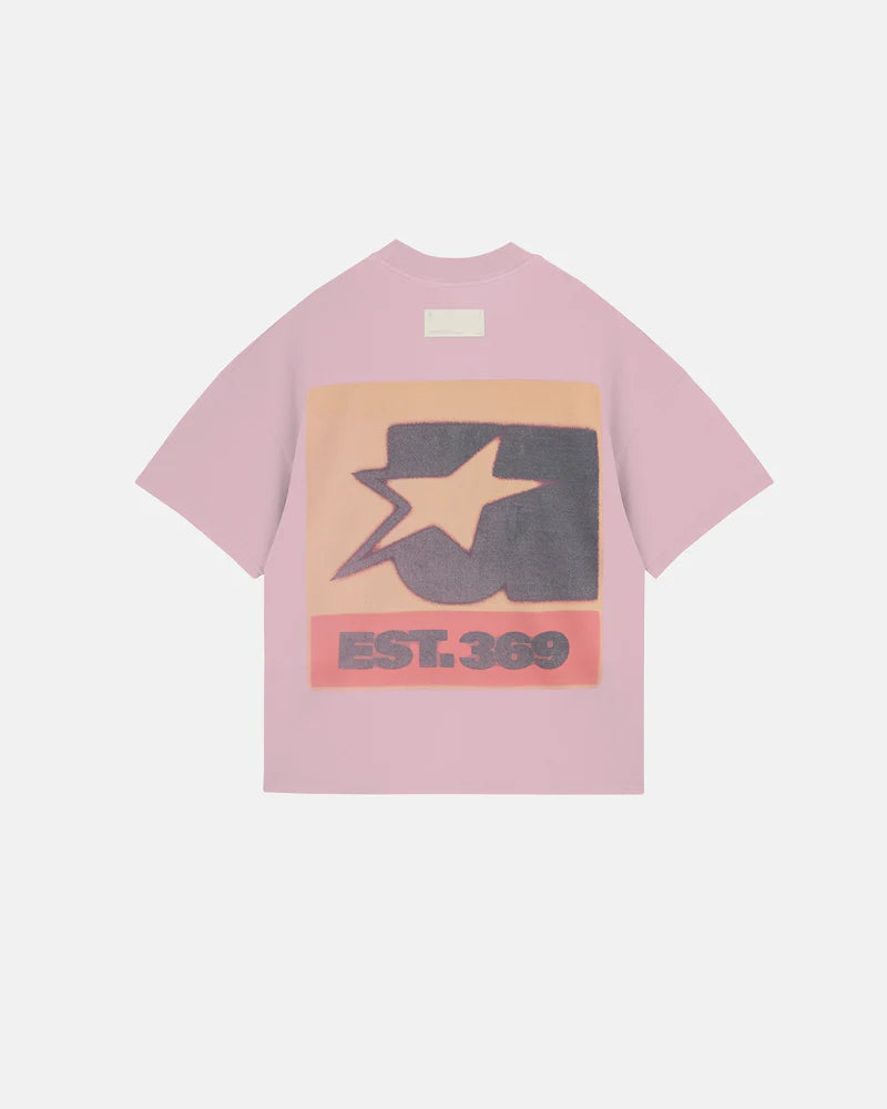 Undergold Stardust Symbol Boxy Fit Tshirt Pink