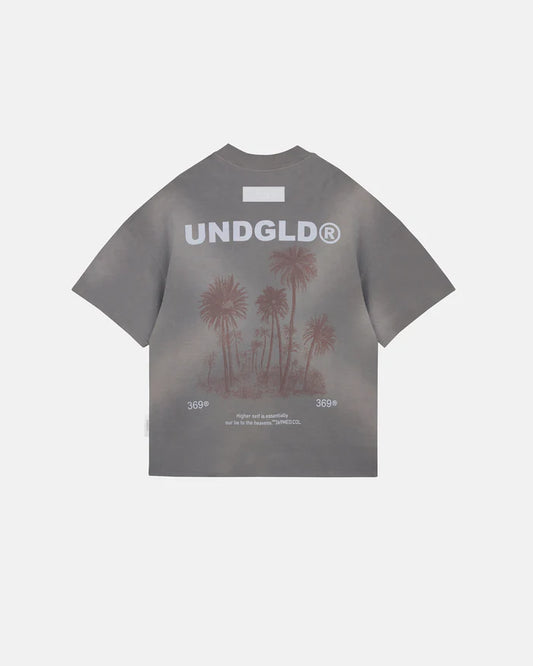 Undergold Beyond Palms Boxy Fit Tshirt Vintage Gray