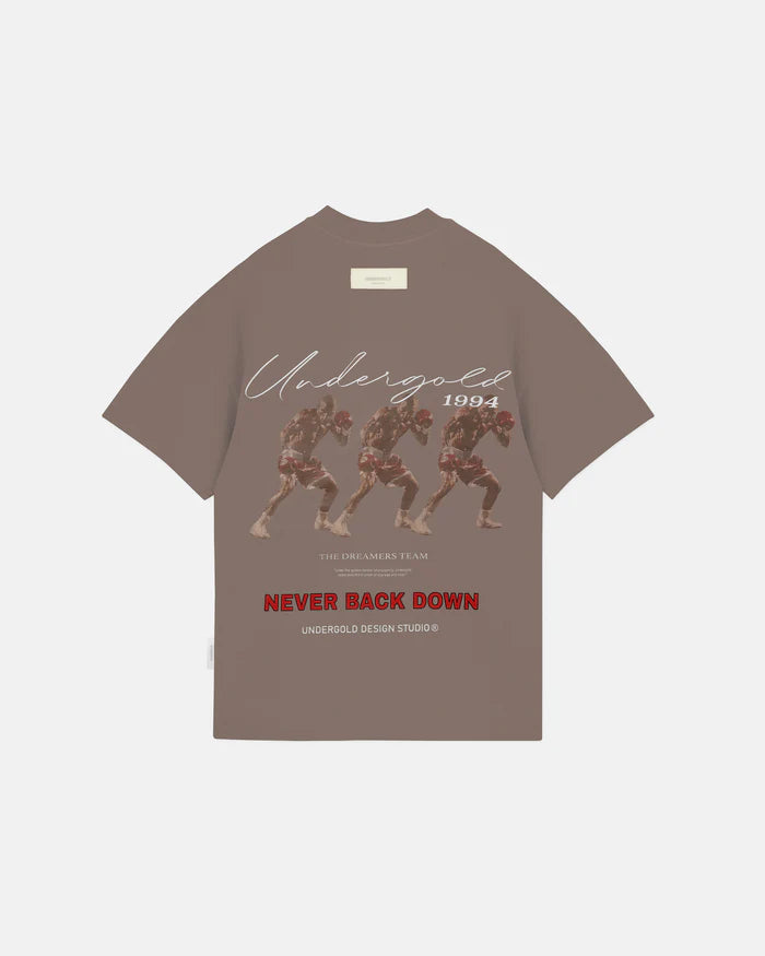 Undergold Dreamers "Never Back Down" T-shirt Brown