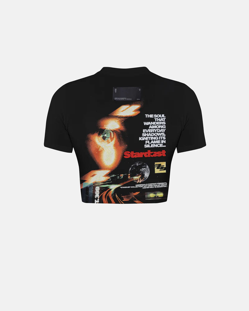 Undergold Stardust Night Drive Baby Tee Black