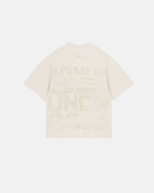 Undergold Agnus Dei Chrome Boxy Fit Tshirt Cream