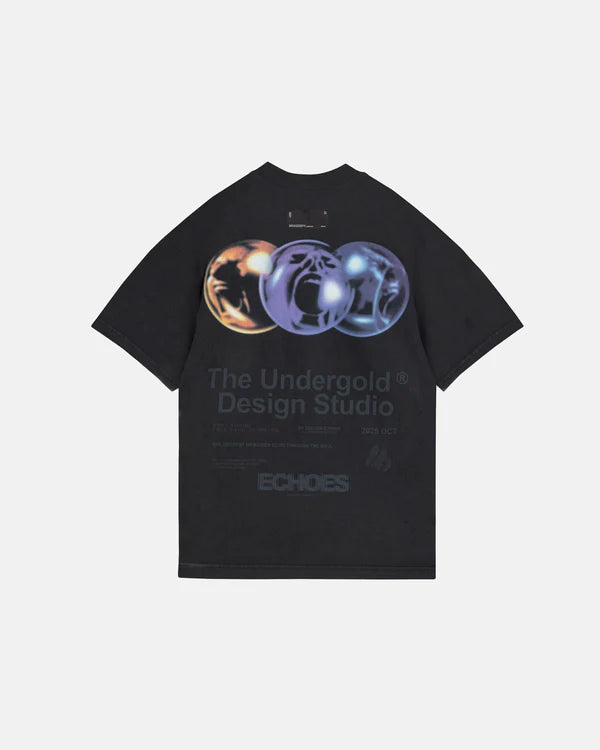 Undergold echoes peak tshirt vintage black