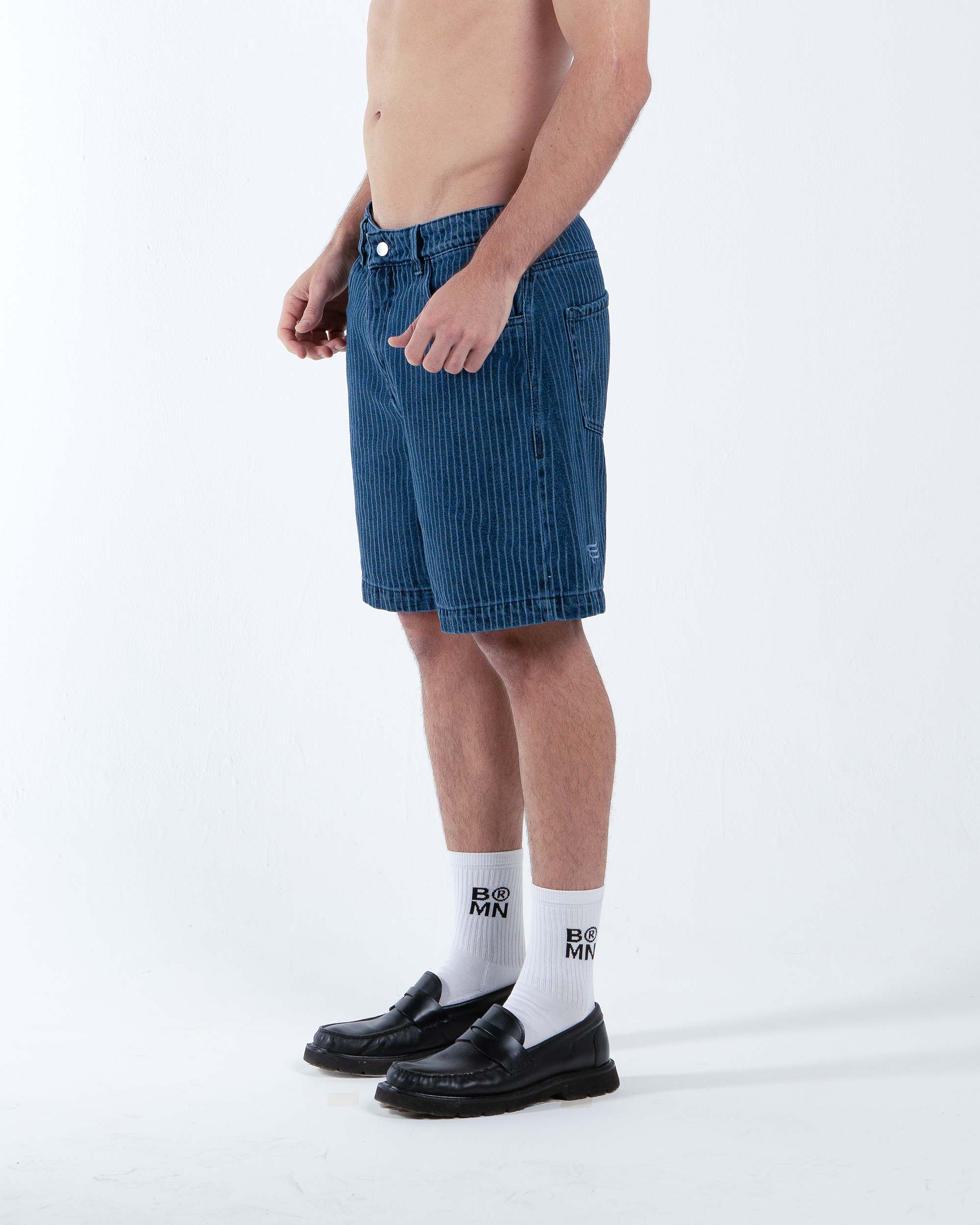 Birmano native denim stripe short