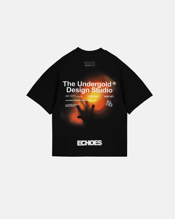 Undergold echoes pulse boxy fit tshirt black