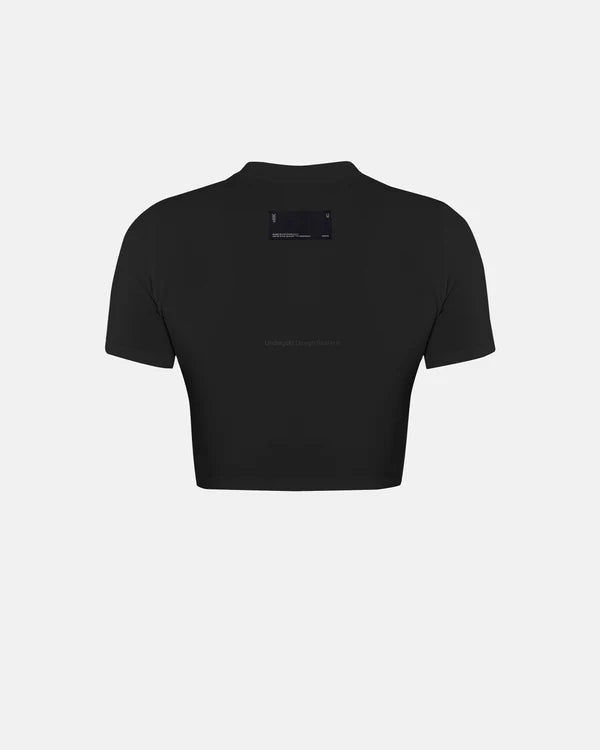Undergold Capsule Blessed Are You Baby Tee Black