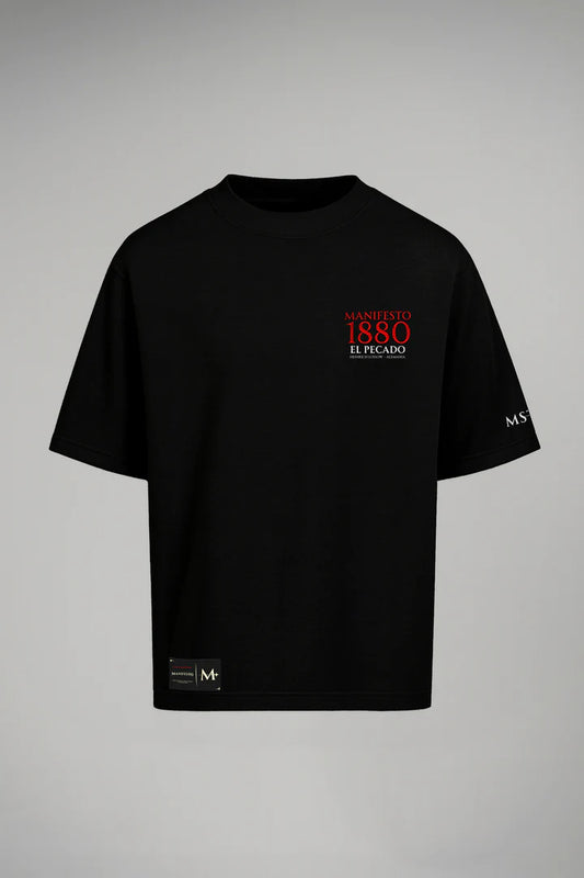 Manifesto camiseta oversize el pecado negra