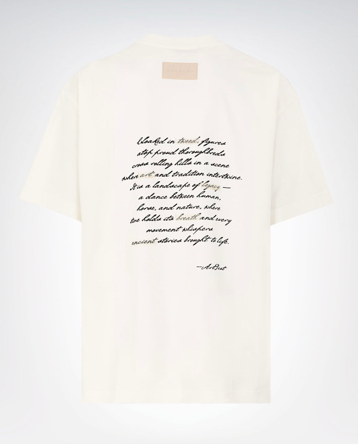 Artdist script ivory t-shirt