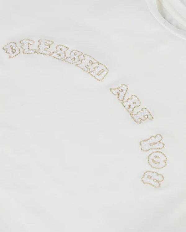 Undergold Capsule Blessed Are You Baby Tee White