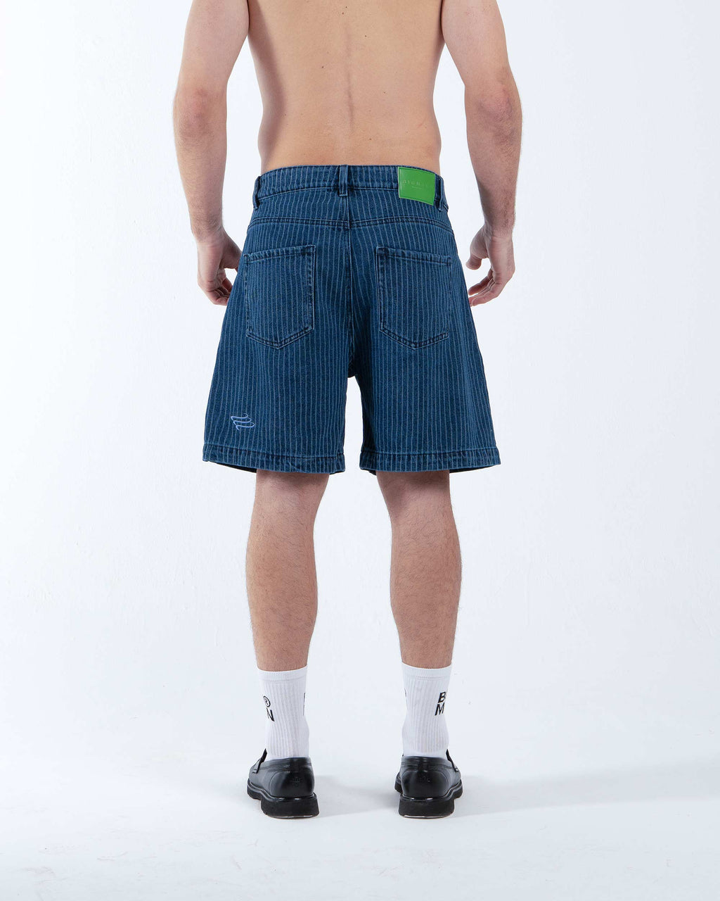 Birmano native denim stripe short