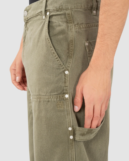 Monoic Pantalón Carpintero - Verde Oliva Desgastado