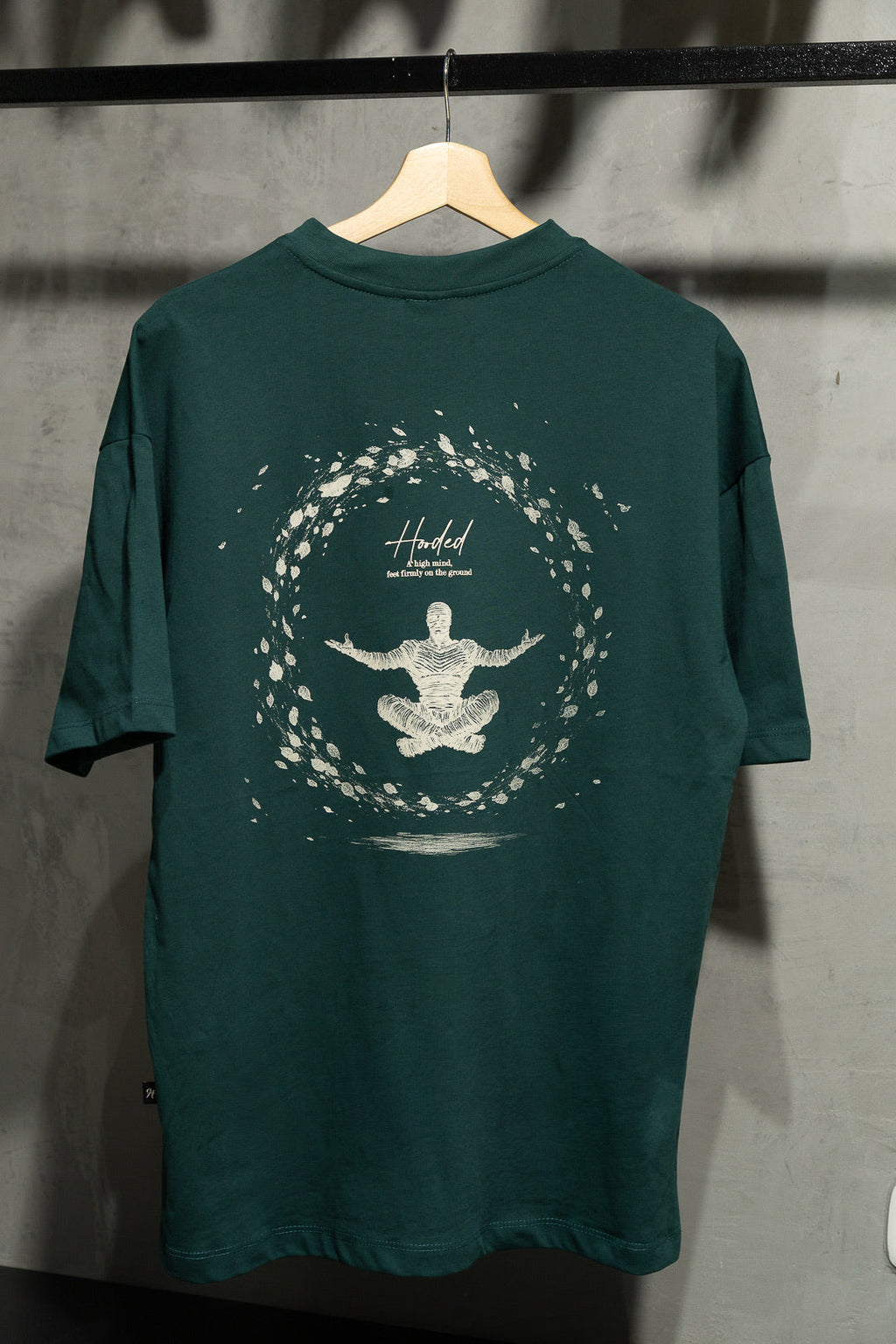 Hooded Zen Green T-Shirt