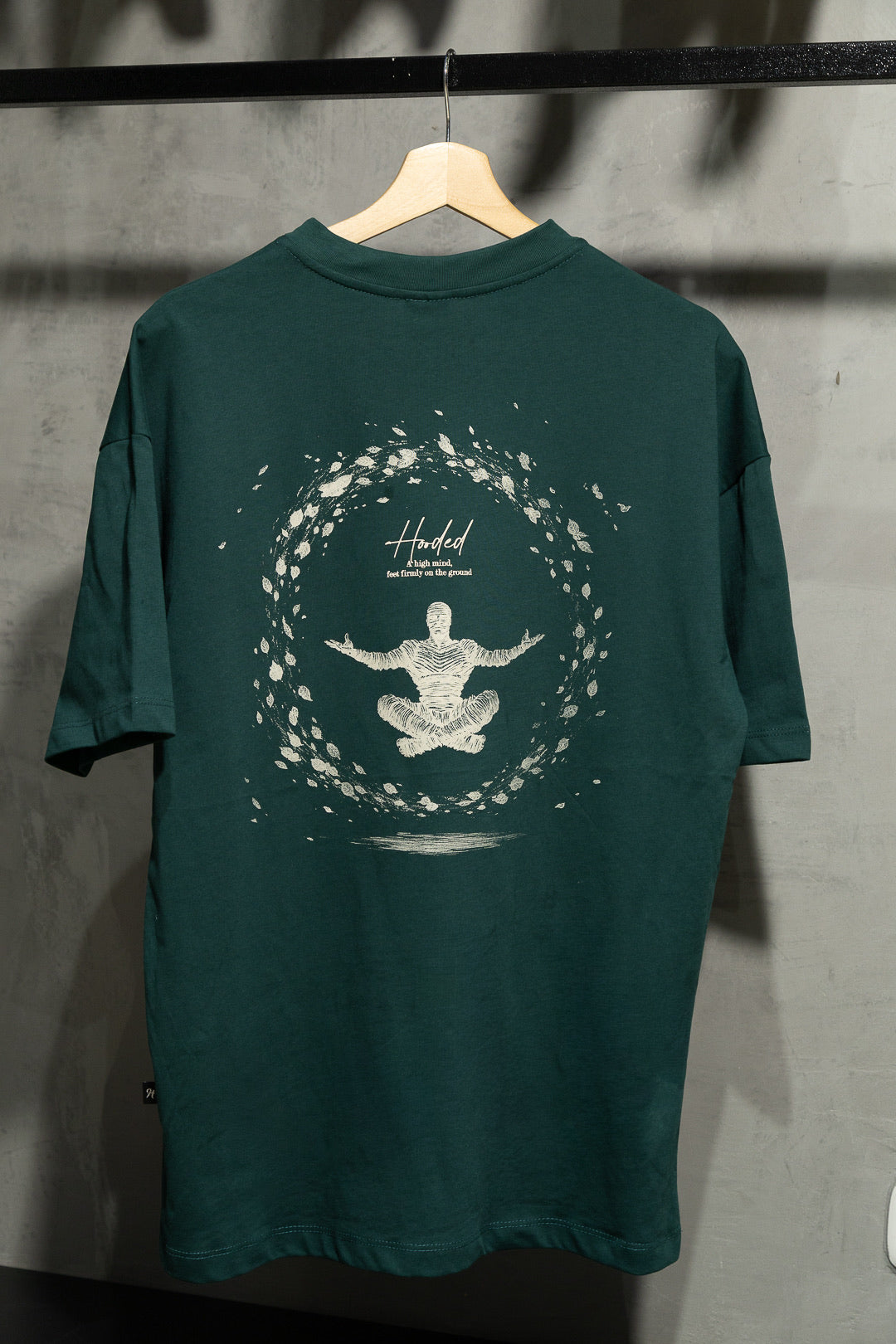 Hooded Zen Green T-Shirt