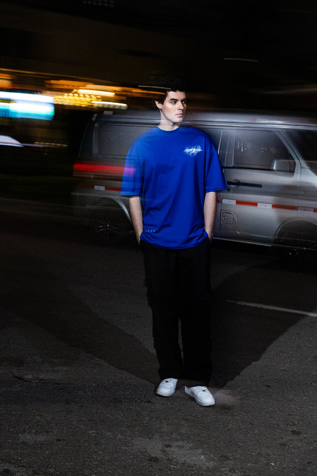 Hooded Frqncy Hooded Blue T-Shirt HCA196