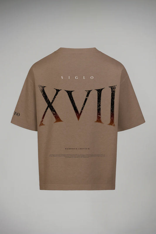 Manifesto camiseta oversize barroco café