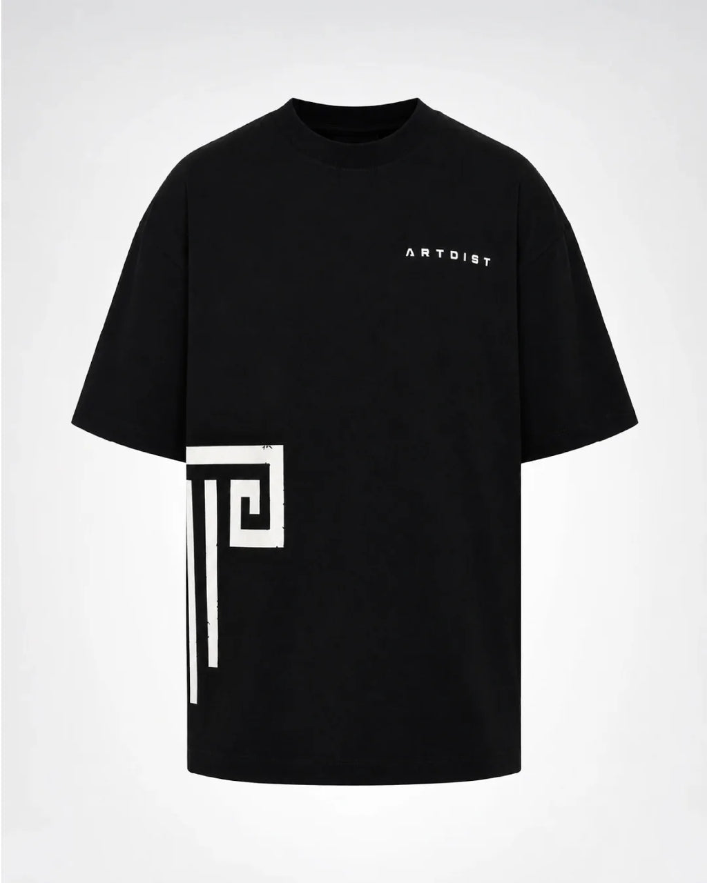 Artdist Apex Black Semioversized Fit T-Shirt