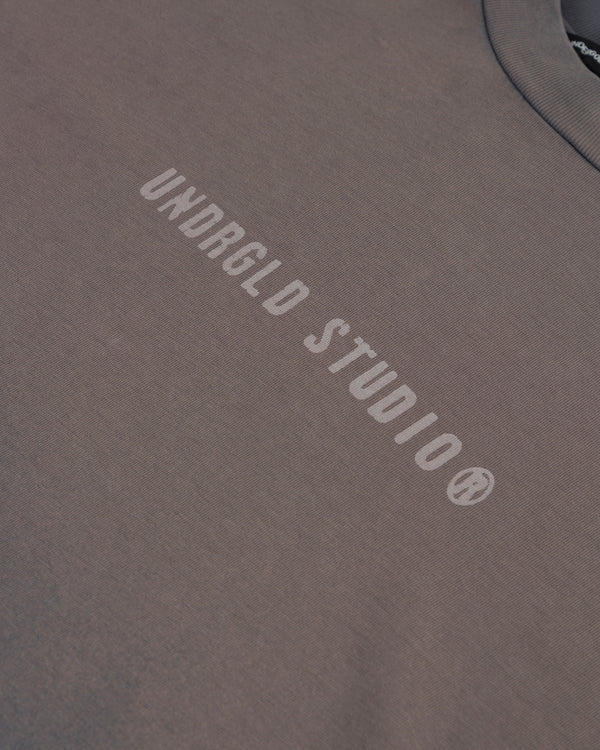 Undergold Spring Worn Logo Tshirt Sandblast Gray