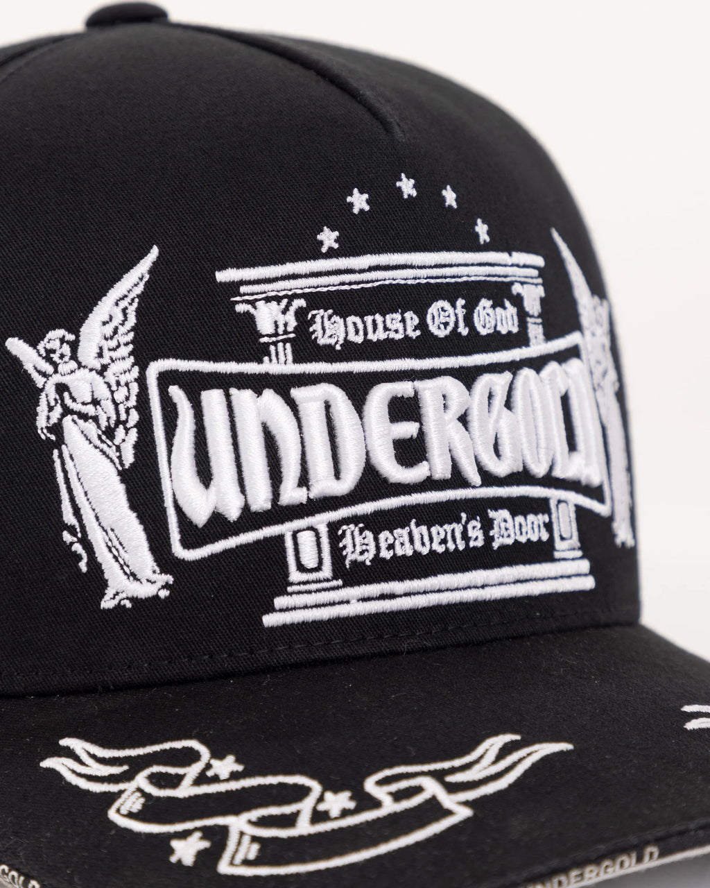 Undergold Basics Heaven's Door High Crown Cap Black