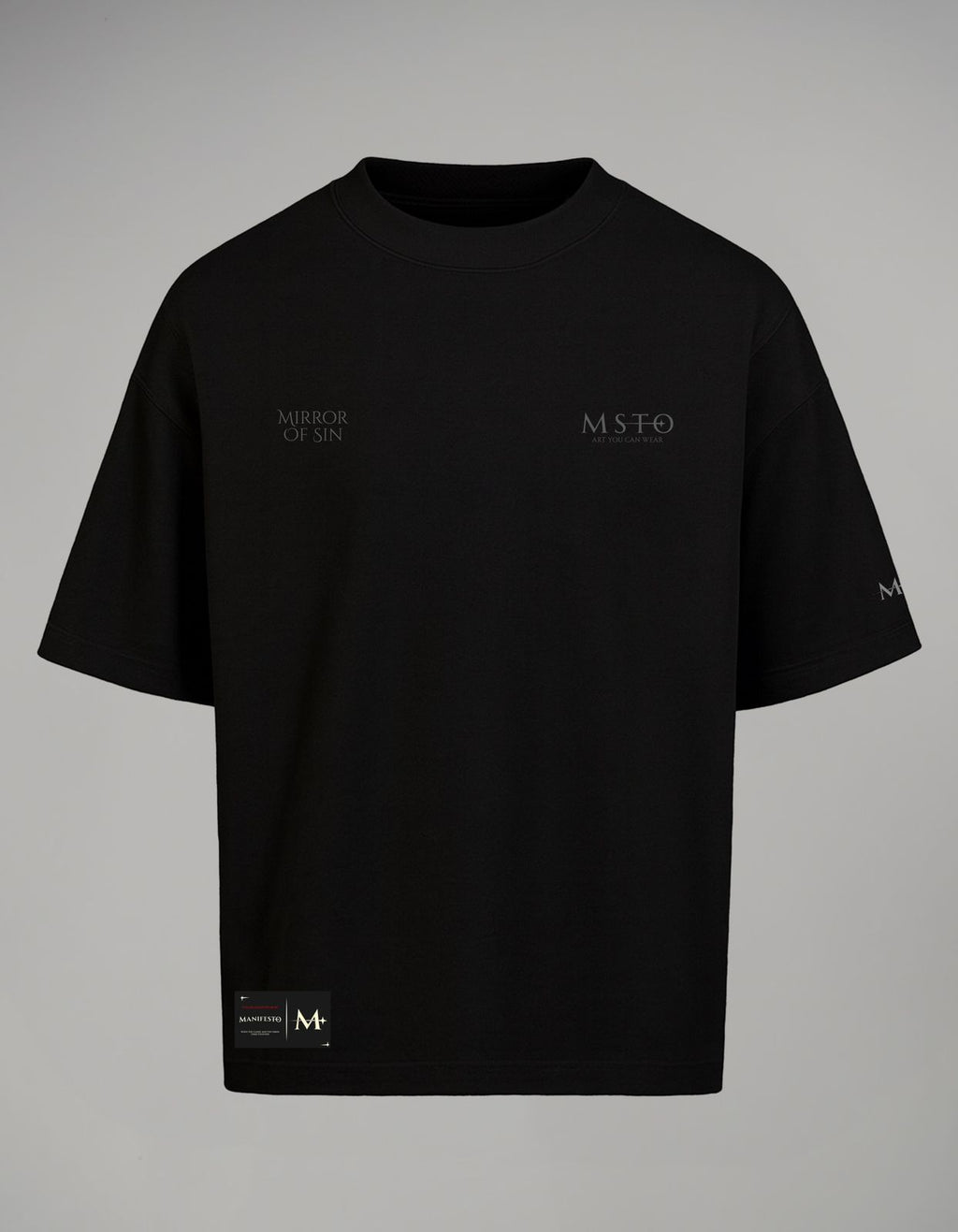 Manifesto Camiseta oversize básica mof negra