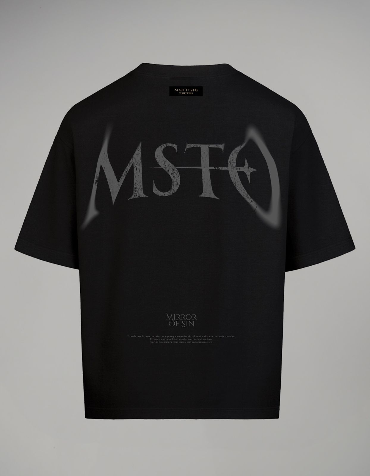 Manifesto Camiseta oversize básica mof negra